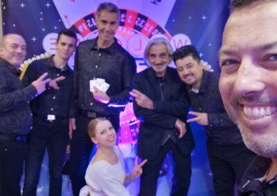 Équipe de croupiers professionnels Casino Group lors d'une animation soirée entreprise à L'Autre Usine Cholet.